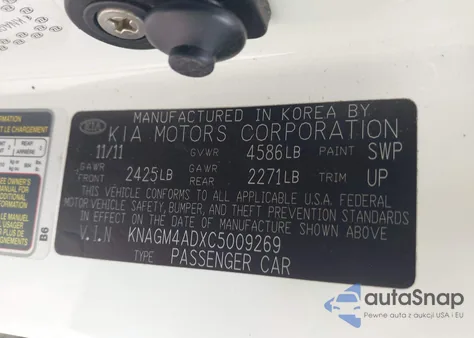 2012 Kia Optima Hybrid Ex z USA, uszkodzony, nr VIN KNAGM4ADXC5009269